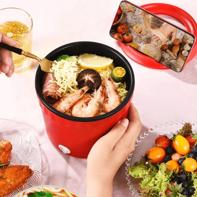 Wok Électrique - CookWok™ - Rouge - JOELLE ENFIN LIBRE.