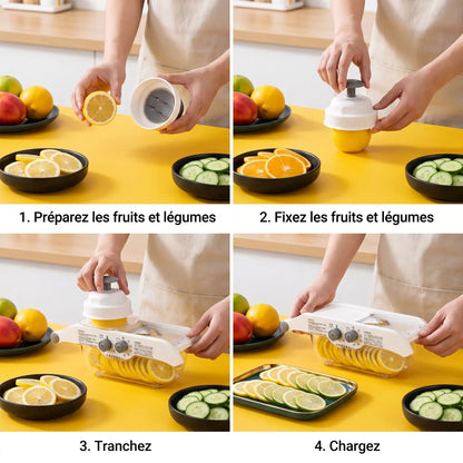 Outil de cuisine multifonctionnel  plusieurs coupes de légumes et de fruits