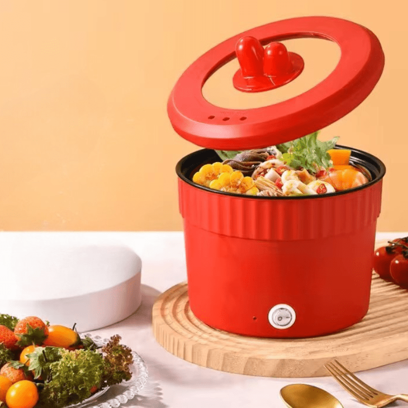 Wok Électrique - CookWok™ - Rouge - JOELLE ENFIN LIBRE.