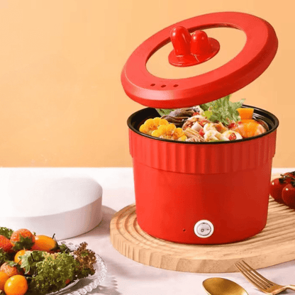 Wok Électrique - CookWok™ - Rouge - JOELLE ENFIN LIBRE.