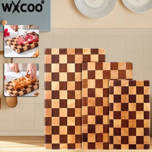 planche à découper en bois d'acacia, damier  en plusieurs dimensions 