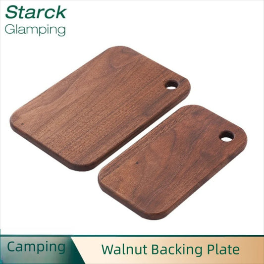 planche à découper en bois noyer camping. vue des nervures 