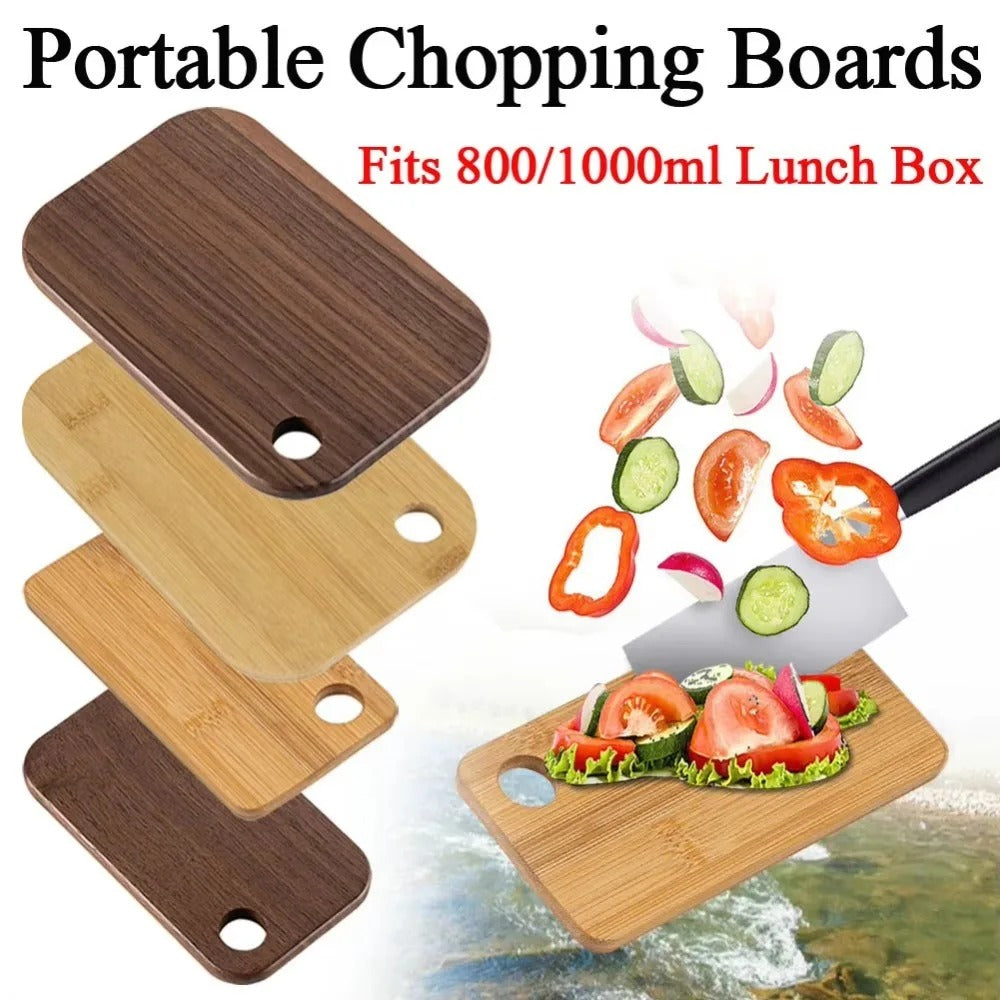 planche à découper en bois noyer camping. transportable partout 