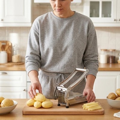 Coupe frite appareil en evidence pour preparation de couper les pommes de terre 