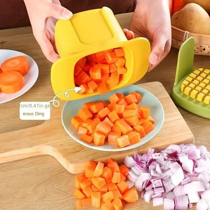 trancheuse multifonctionnellel l'appareil en deux le socle et la partie du dessus ou se trouve les légumes coupés 