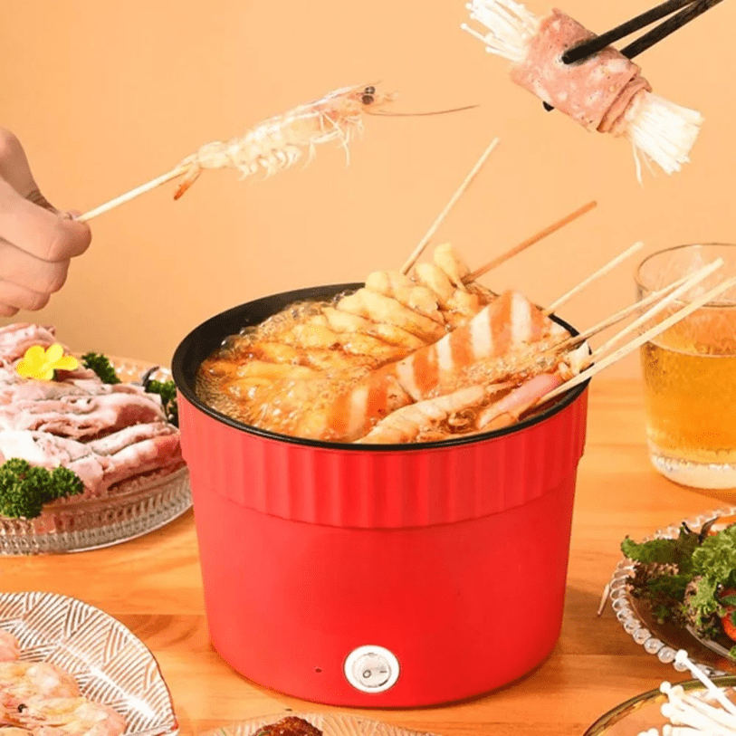 Wok Électrique - CookWok™ - Rouge - JOELLE ENFIN LIBRE.