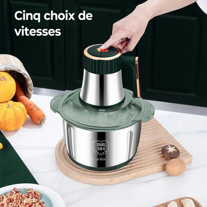  hachoir à viande électrique ses cinq vitesse et son bouton poussoir