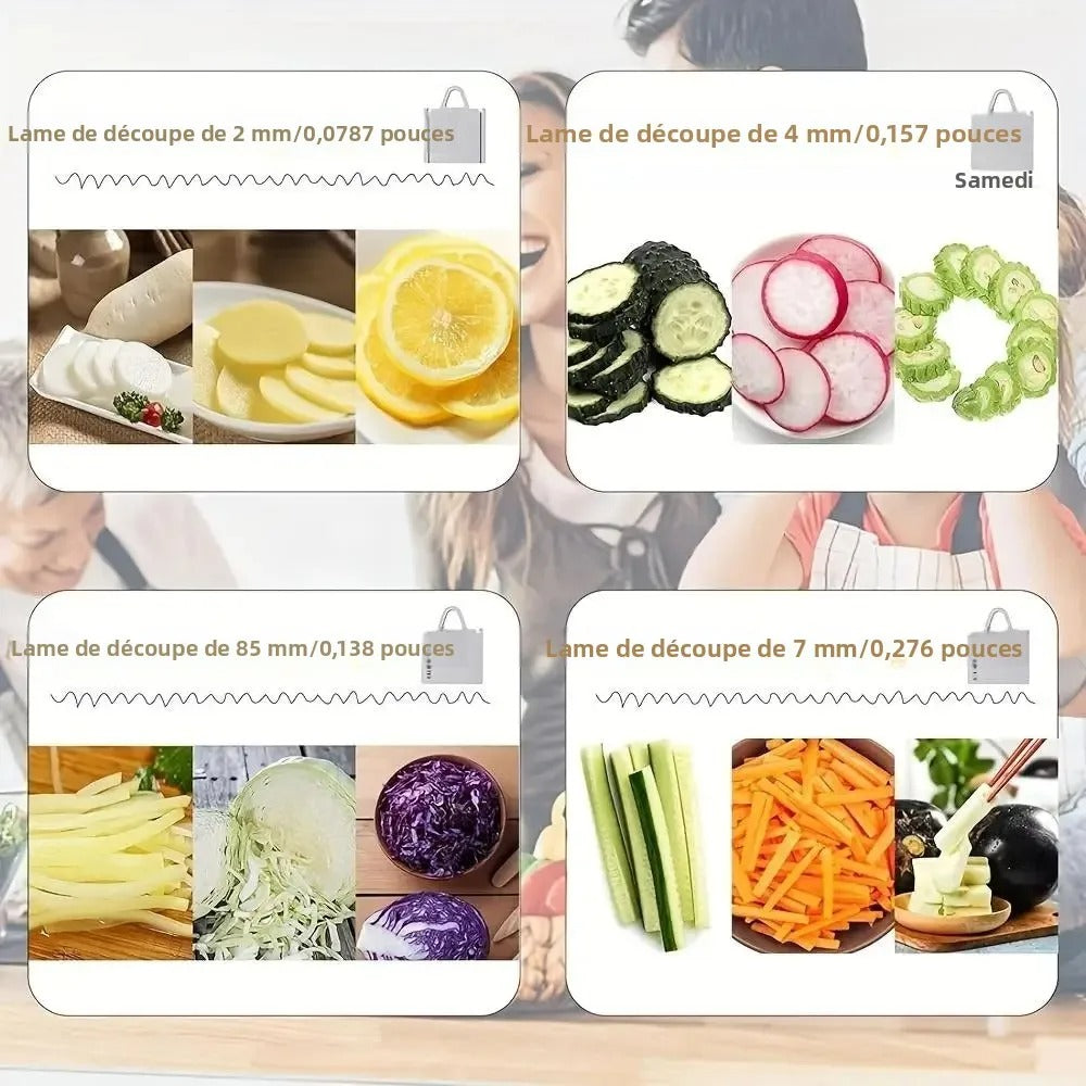  trancheuse alimentaire Mandoline  les pépaisseurs de coupes 
