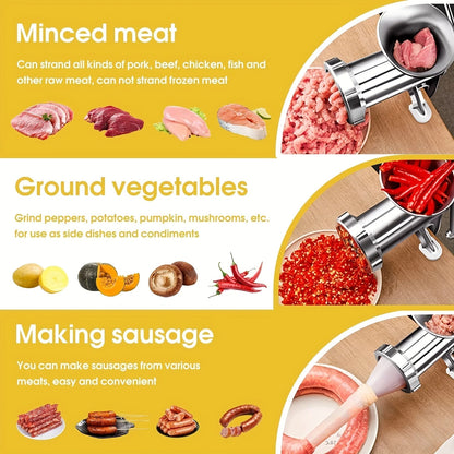 Hachoir à viande manuel en acier inoxydable descriptif de coupe des aliments 