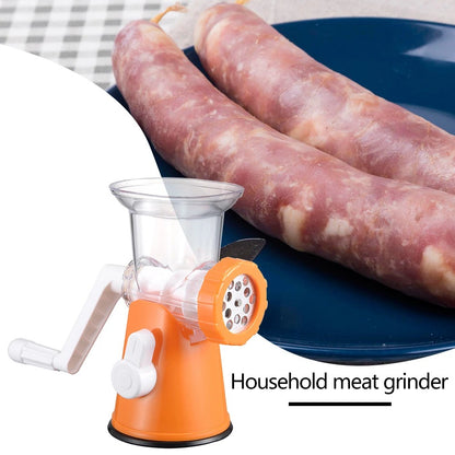 Hachoir à viande manuel multifonction avec deux belles saucisses 