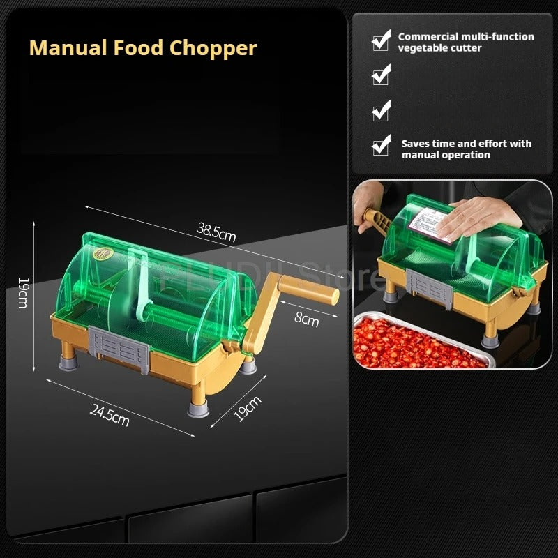 hachoir alimentaire manuel, coupe multifiontion, permet de gagner du temps