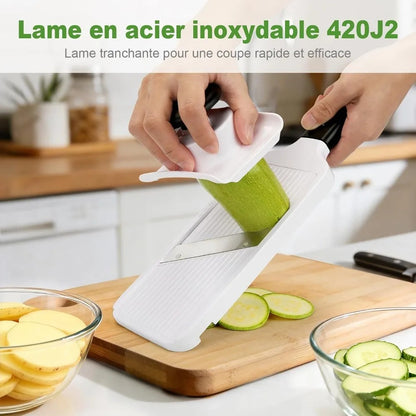 Mandoline coupe-légumes réglable 1-4 mn lame en acier 