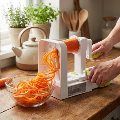 Coupe légumes une personne travaillant avec le coupe légumes 