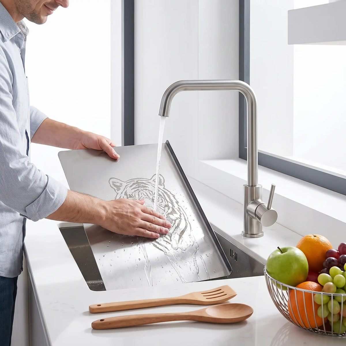Planche à découper en acier inoxydable 304 | Hygiénique