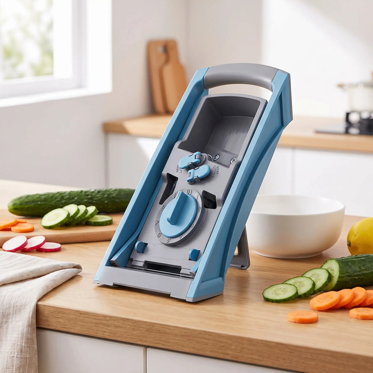 Mandoline multifonctionnelle pour légumes | 4 modes sécurisés