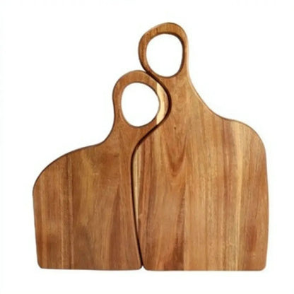 Planche à découper en bois d'acacia et de noyer naturel | Durable