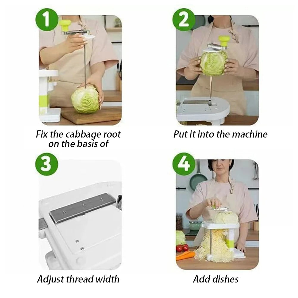 Râpe à Manivelle Portable Choux et Laitue | Professionnelle