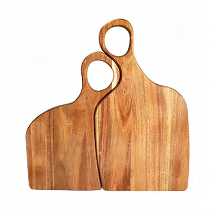Planche à découper en bois d'acacia et de noyer naturel | Durable