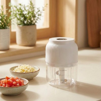 Mini hachoir électrique  et ses plats 