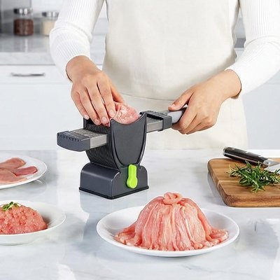 Trancheuse manuelle pour viande surgelée 